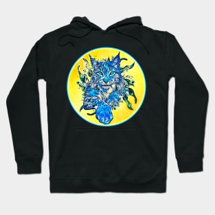 Lynx cat in freedom a wild cat Hoodie